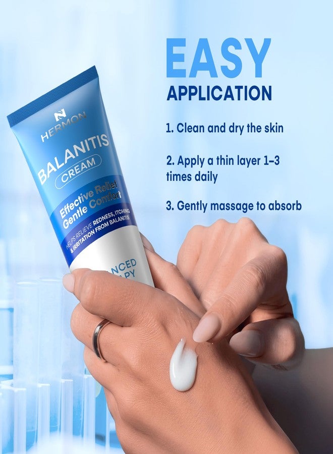 Hermon Balanitis Relief Cream: Balanitis Treatment for Men, Natural Soothing Ointment for Relief from Symptoms of Irritation and Itch (2oz) - Image 4